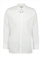 Givenchy men's shirt, white chain-detail shirt, luxury men's fashion, designer men's clothing, elegant men's shirts