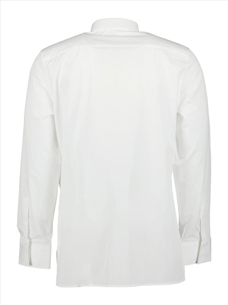 Givenchy men's shirt, white chain-detail shirt, luxury men's fashion, designer men's clothing, elegant men's shirts