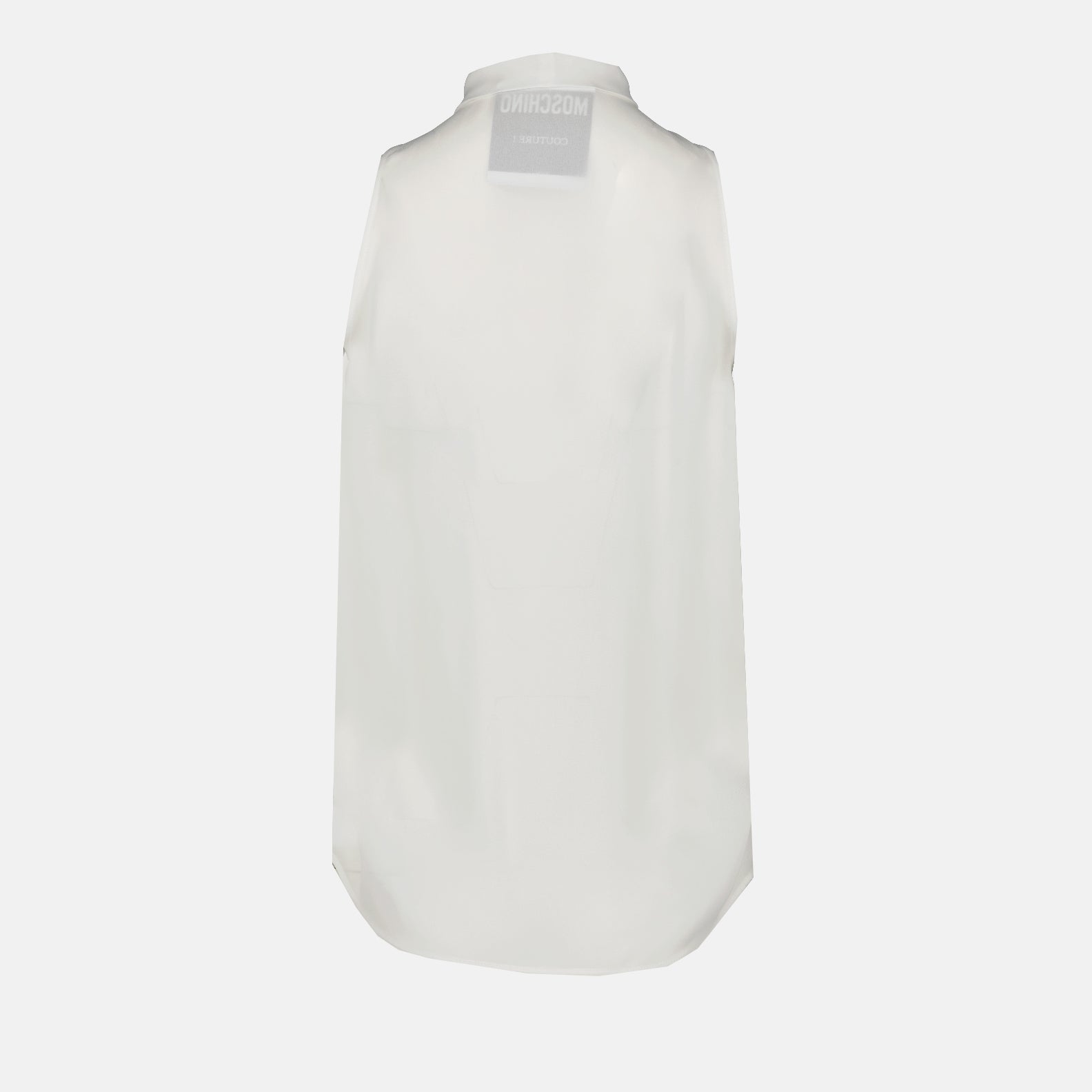 Moschino, sleeveless white shirt, luxury women's fashion, designer shirts, high-end women's clothing