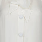 Moschino, sleeveless white shirt, luxury women's fashion, designer shirts, high-end women's clothing