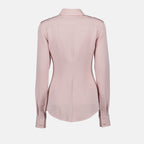 Victoria Beckham, Pink Fitted Shirt, Women's Luxury Shirt, Designer Womenswear, Luxury Ready-to-Wear