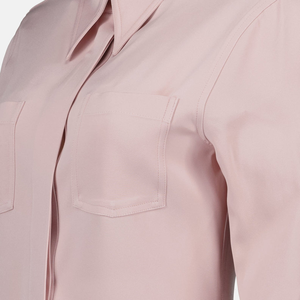 Victoria Beckham, Pink Fitted Shirt, Women's Luxury Shirt, Designer Womenswear, Luxury Ready-to-Wear