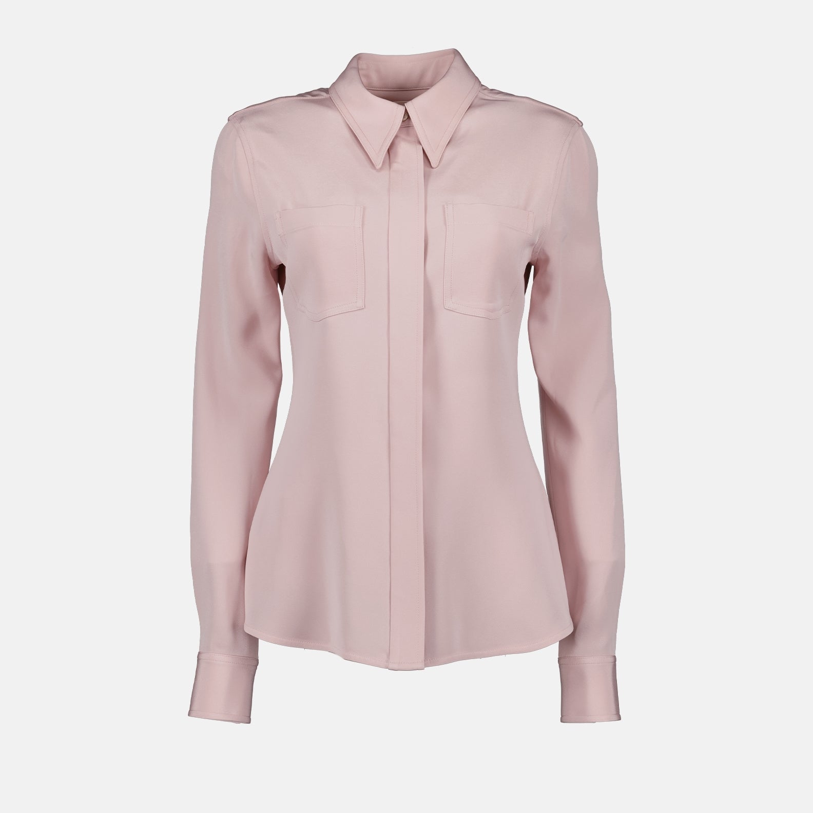 Victoria Beckham, Pink Fitted Shirt, Women's Luxury Shirt, Designer Womenswear, Luxury Ready-to-Wear