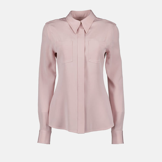 Victoria Beckham, Pink Fitted Shirt, Women's Luxury Shirt, Designer Womenswear, Luxury Ready-to-Wear