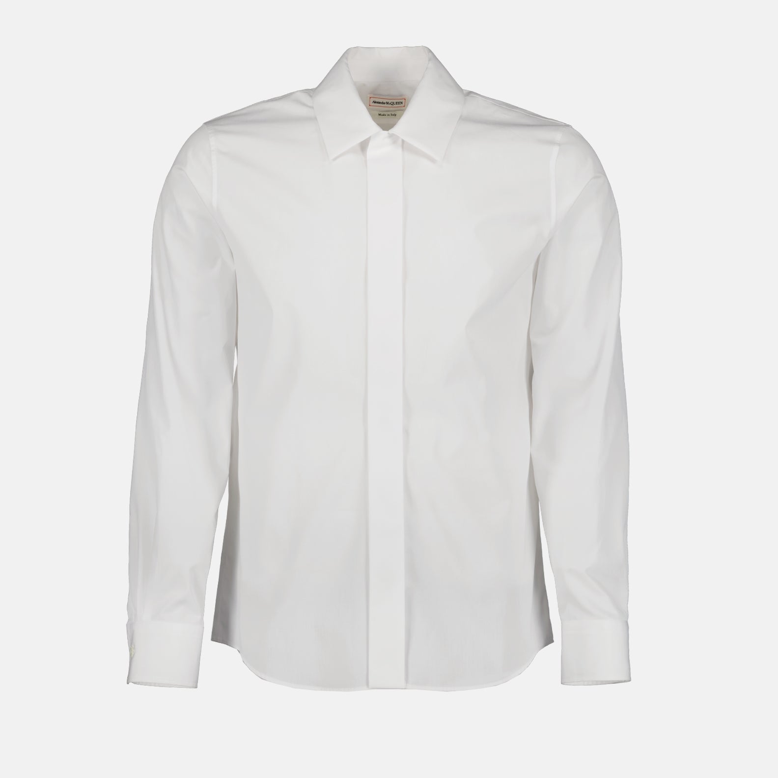 classic white shirt, Alexander McQueen, men's luxury shirt, designer dress shirt, formalwear