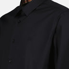 Burberry black shirt, luxury men's shirt, classic black shirt, high-end men's fashion, designer men's clothing