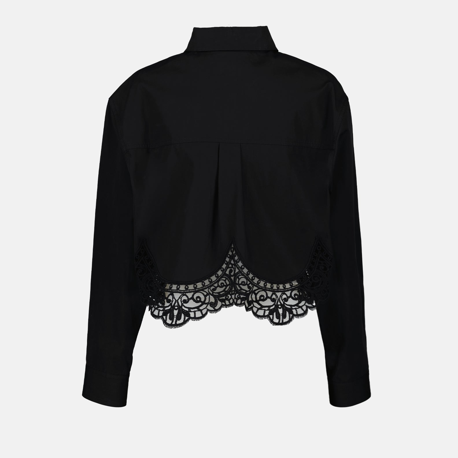 Burberry crop shirt, luxury women's wear, black crop shirt, designer crop top, high-end fashion