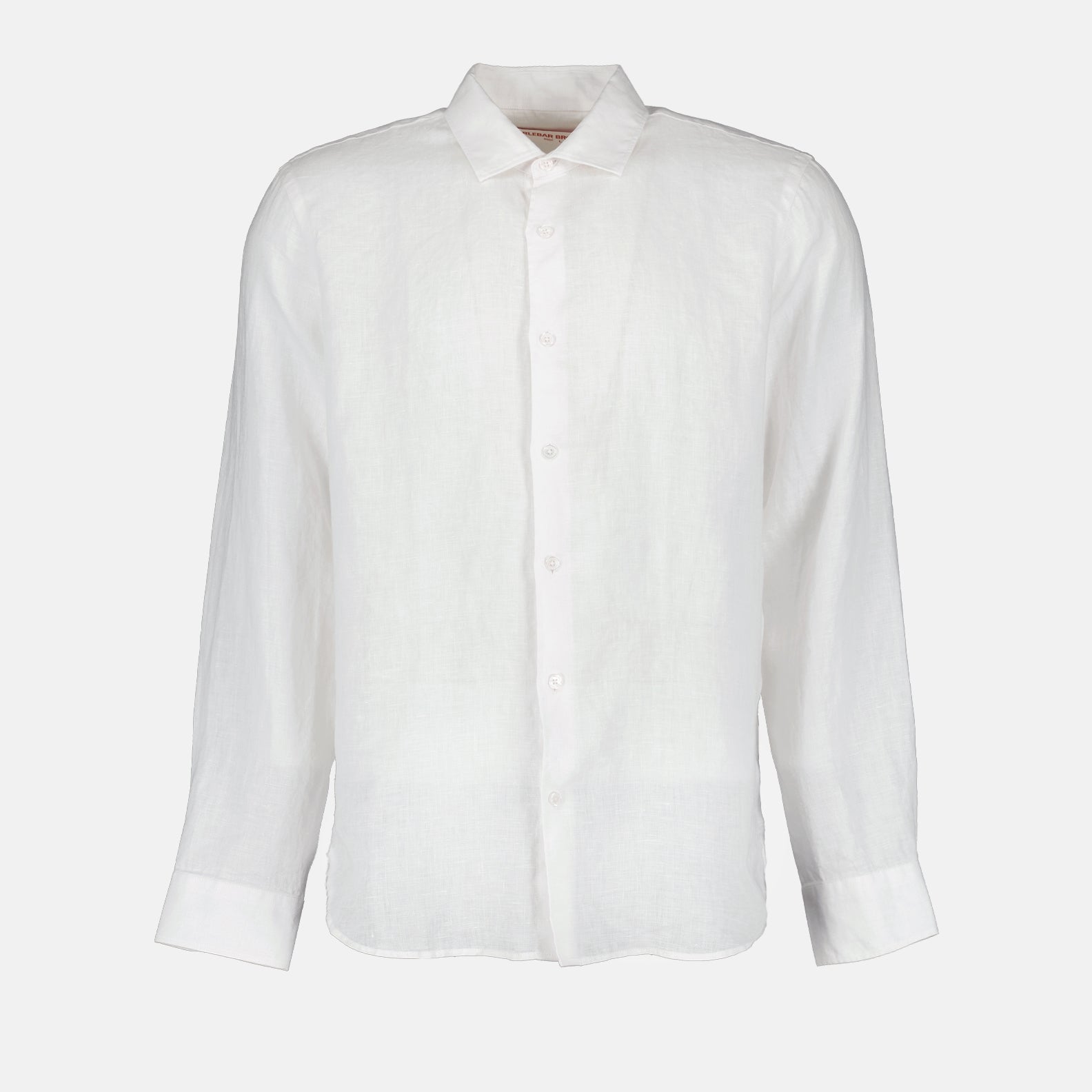 Orlebar Brown, White Linen Shirt, Luxury Menswear, Elegant Shirt, High-End Clothing