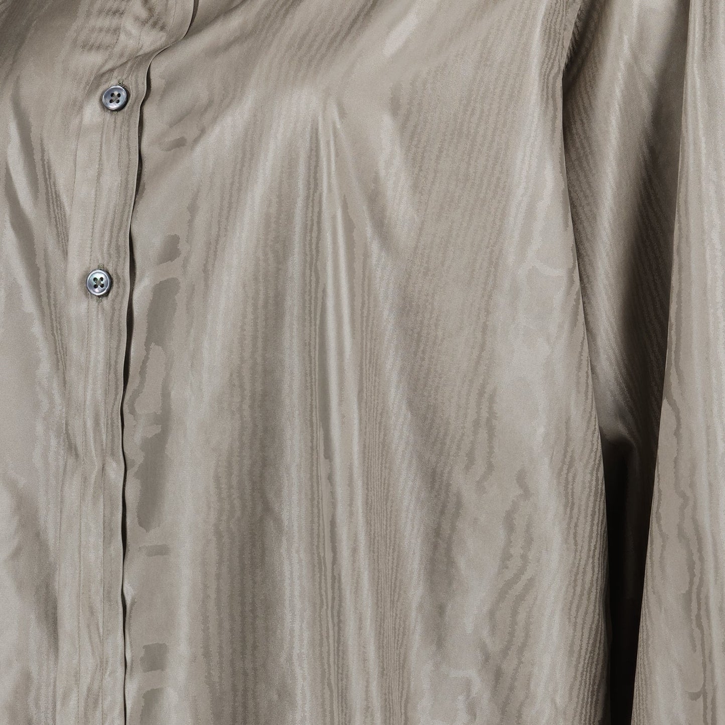 Grey Moiré Shirt, Maison Margiela, Luxury Women’s Fashion, Elegant Shirt, Designer Ready-to-Wear