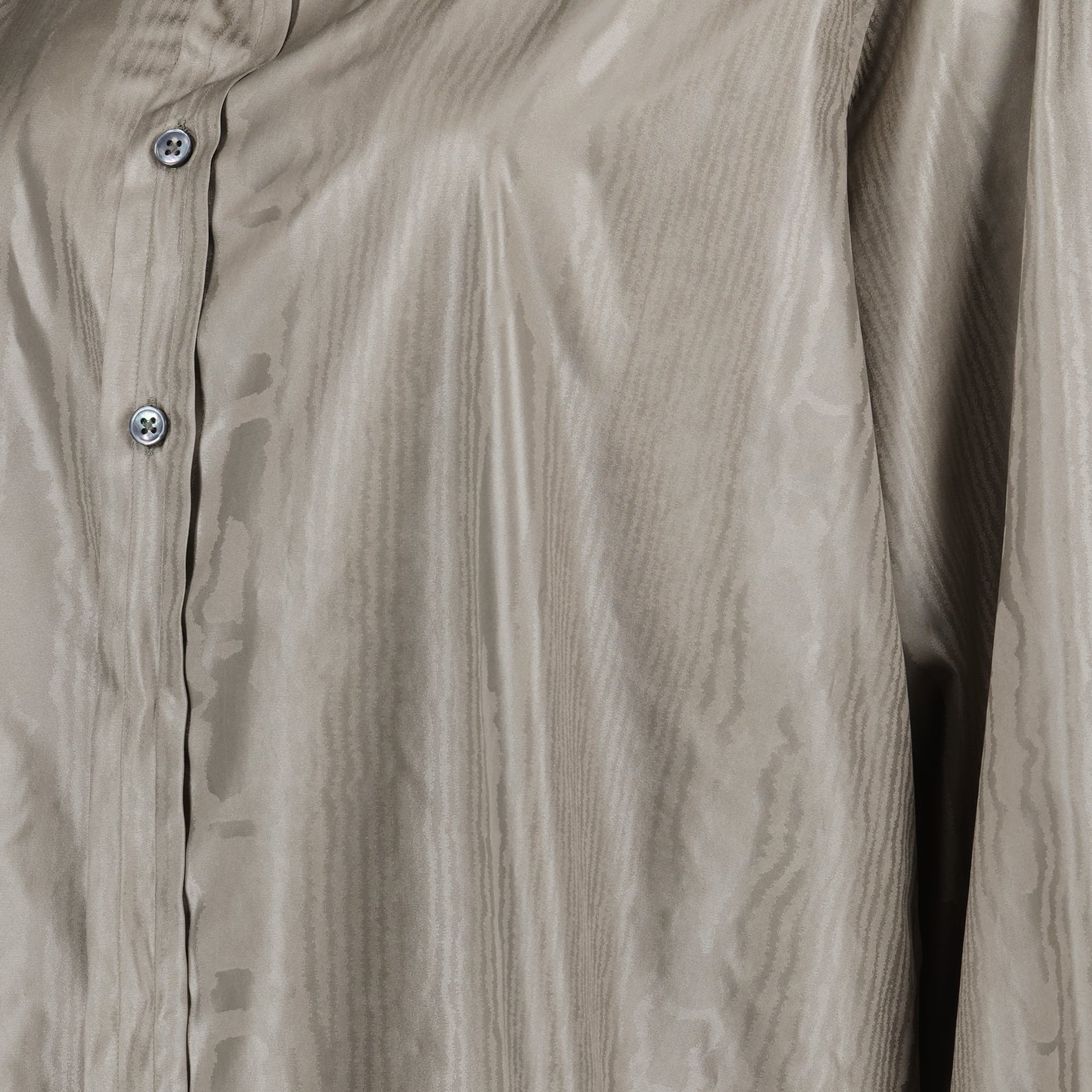 Grey Moiré Shirt, Maison Margiela, Luxury Women’s Fashion, Elegant Shirt, Designer Ready-to-Wear