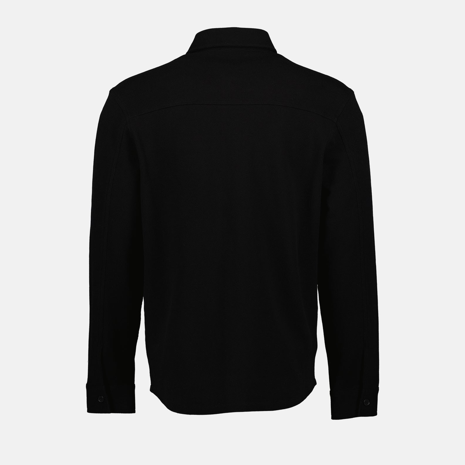 Saint Laurent, Black Cotton Shirt, Men's Luxury Shirt, Piqué Fabric Shirt, Elegant Men's Wear