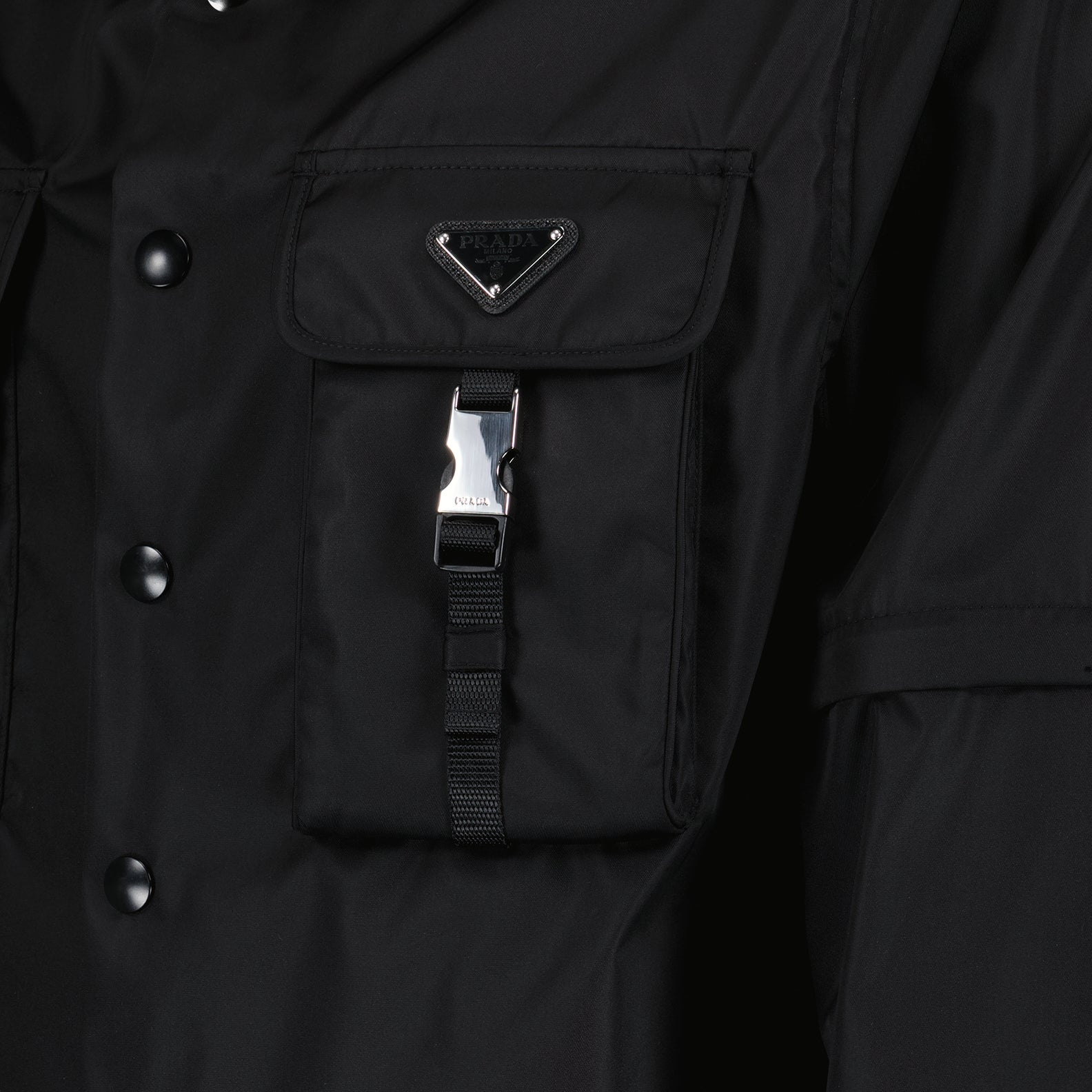 Prada, Re-Nylon, Black Shirt, Luxury Menswear, Sustainable Fashion