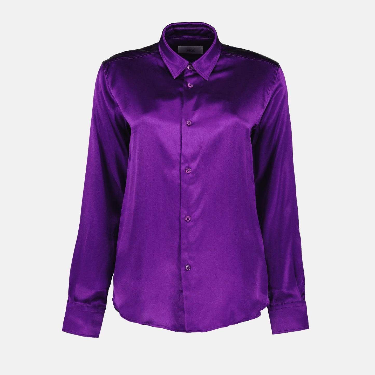 Satin shirt, women's shirt, purple shirt, silk shirt, AMI Paris