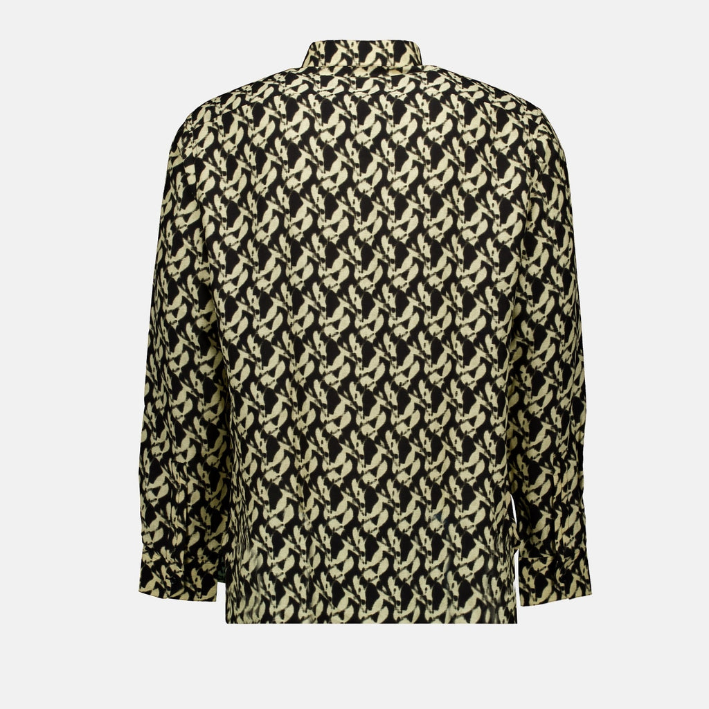 Saint Laurent, men's viscose shirt, luxury patterned shirt, high-end fashion, elegant men's clothing