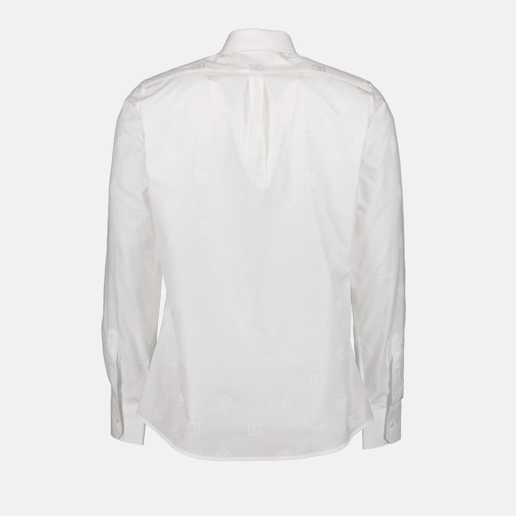 Dolce & Gabbana, Monogrammed Shirt, White Shirt, Luxury Men's Fashion, Designer Clothing