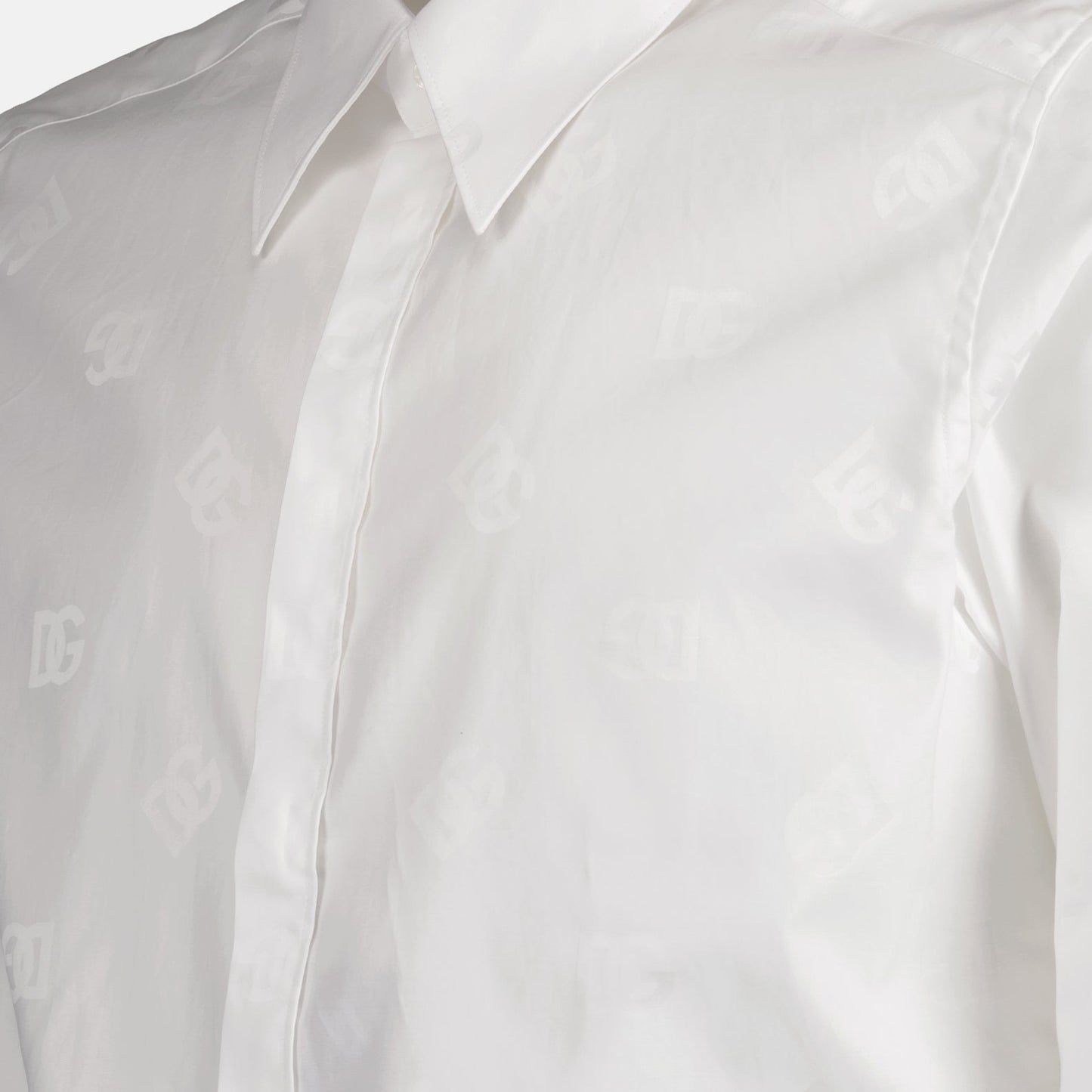 Dolce & Gabbana, Monogrammed Shirt, White Shirt, Luxury Men's Fashion, Designer Clothing