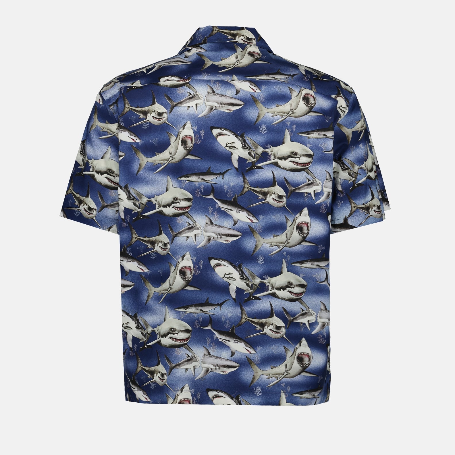 Palm Angels, shark print shirt, short-sleeve shirt, luxury men's wear, designer shirt