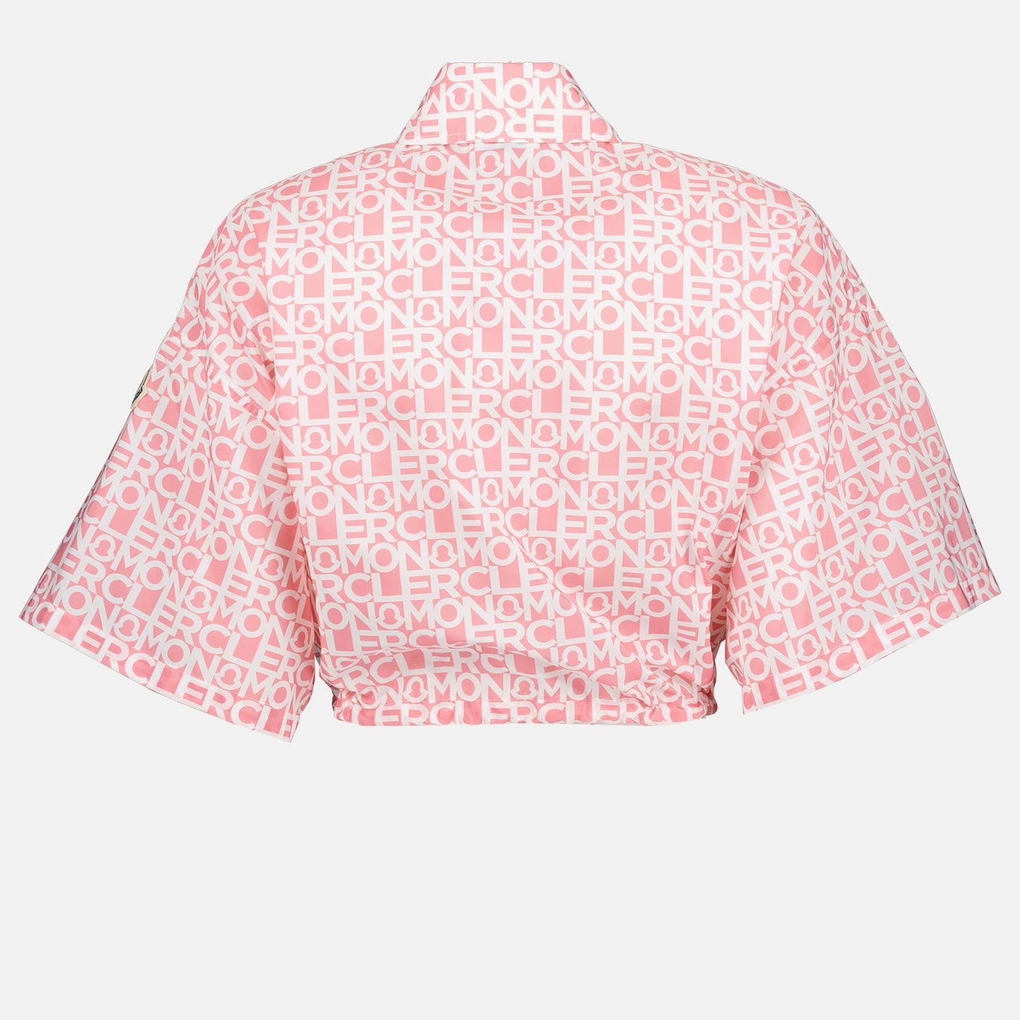 Moncler, Women's Pink Shirt, Luxury Logo Shirt, Elegant Women's Shirt, High-end Fashion