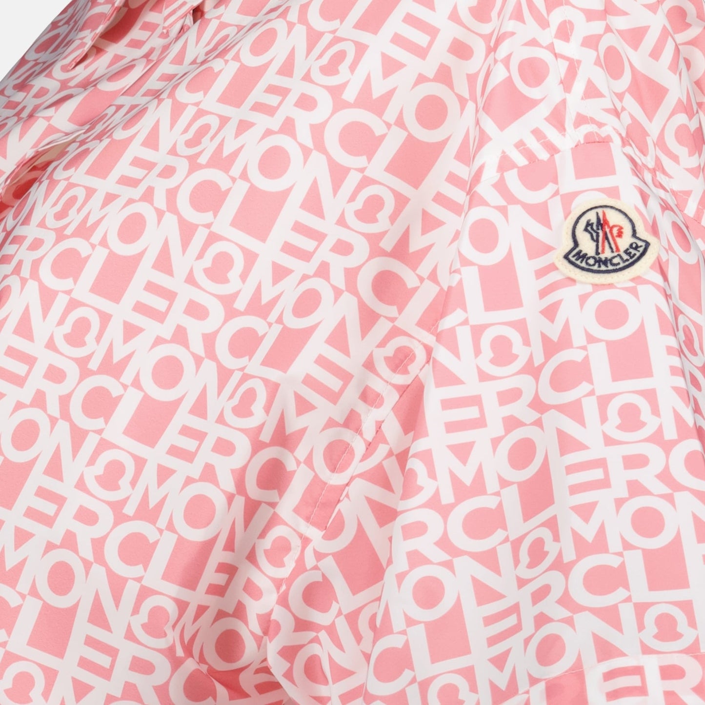 Moncler, Women's Pink Shirt, Luxury Logo Shirt, Elegant Women's Shirt, High-end Fashion