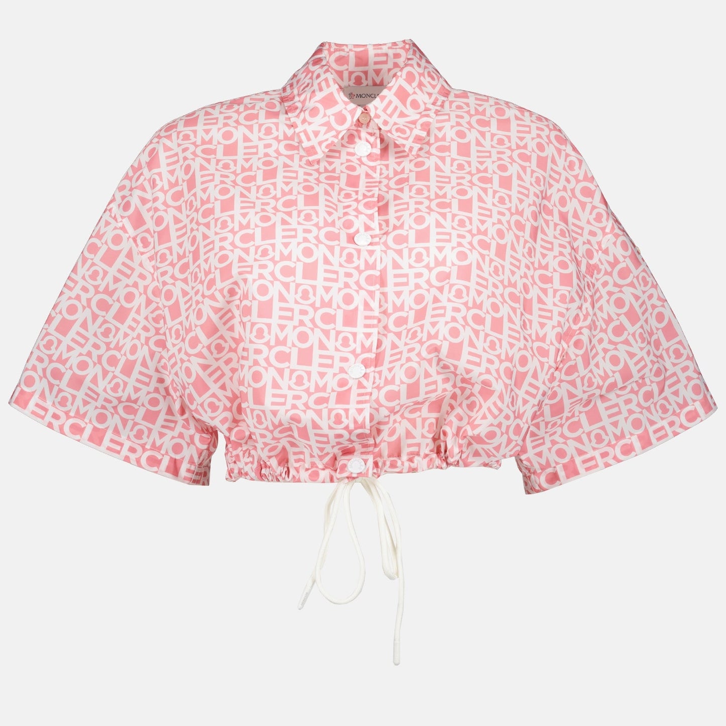 Moncler, Women's Pink Shirt, Luxury Logo Shirt, Elegant Women's Shirt, High-end Fashion