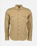 Men's shirt, Western, beige, high-end, elegant style