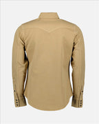 Men's shirt, Western, beige, high-end, elegant style