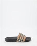 Burberry, Vintage Check Slides, luxury footwear, women's fashion, designer slides
