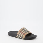 - Burberry Men's Slides
- Vintage Style
- Retro Trend
- Classic Check
- Summer Comfort