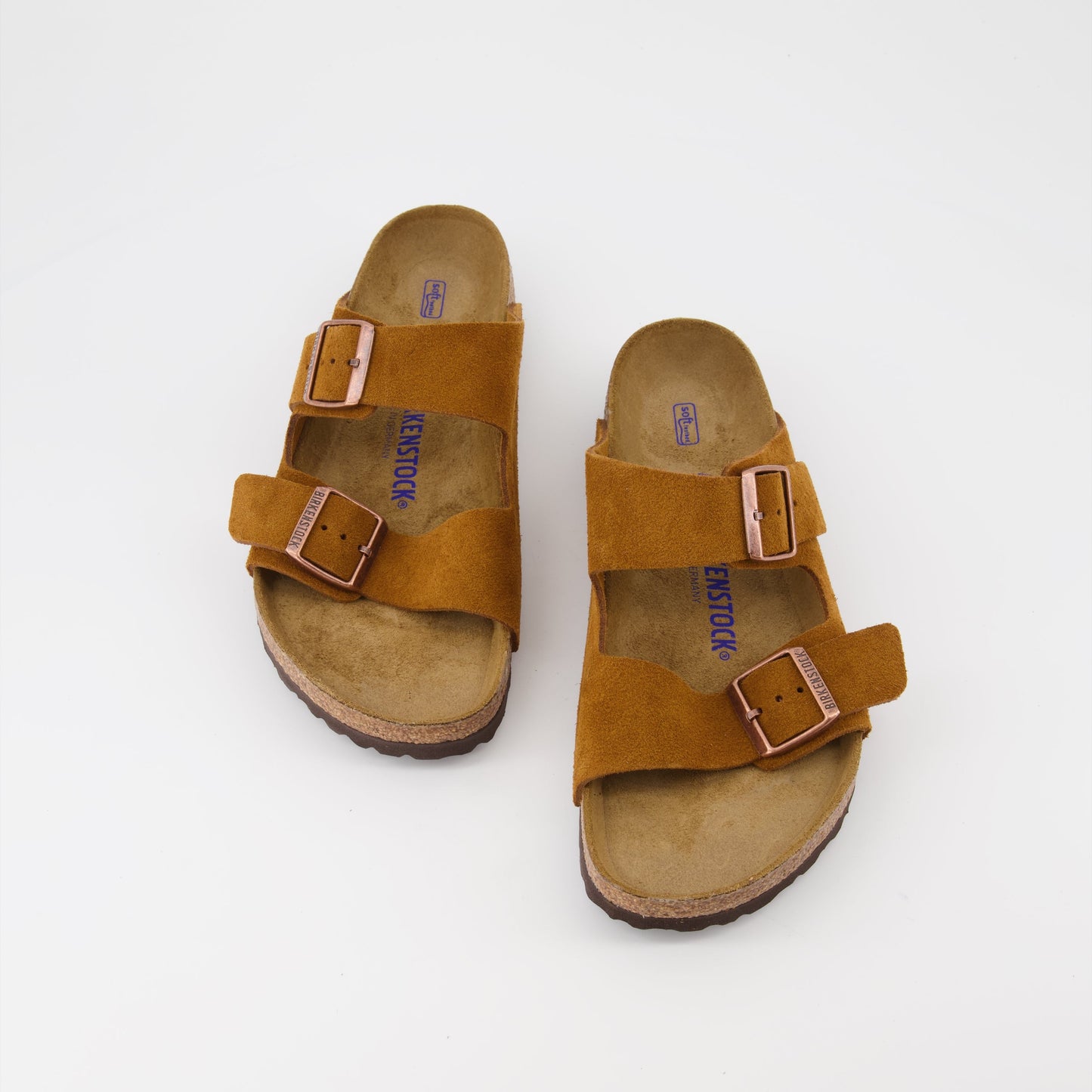 Birkenstock, suede leather slides, men's luxury footwear, Arizona slides, designer slides