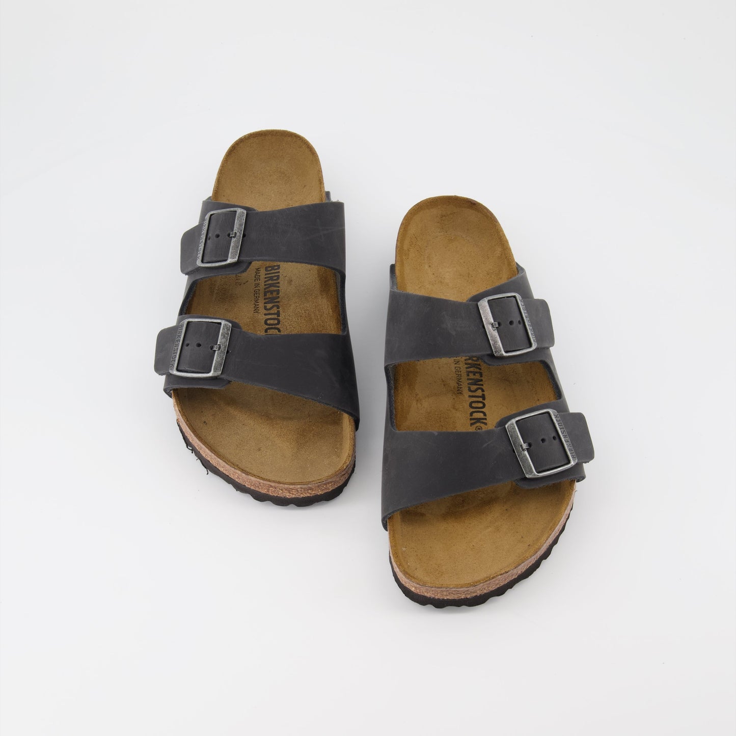 Birkenstock, Arizona Slides, Men's Luxury Footwear, Black Slides, Premium Comfort Shoes