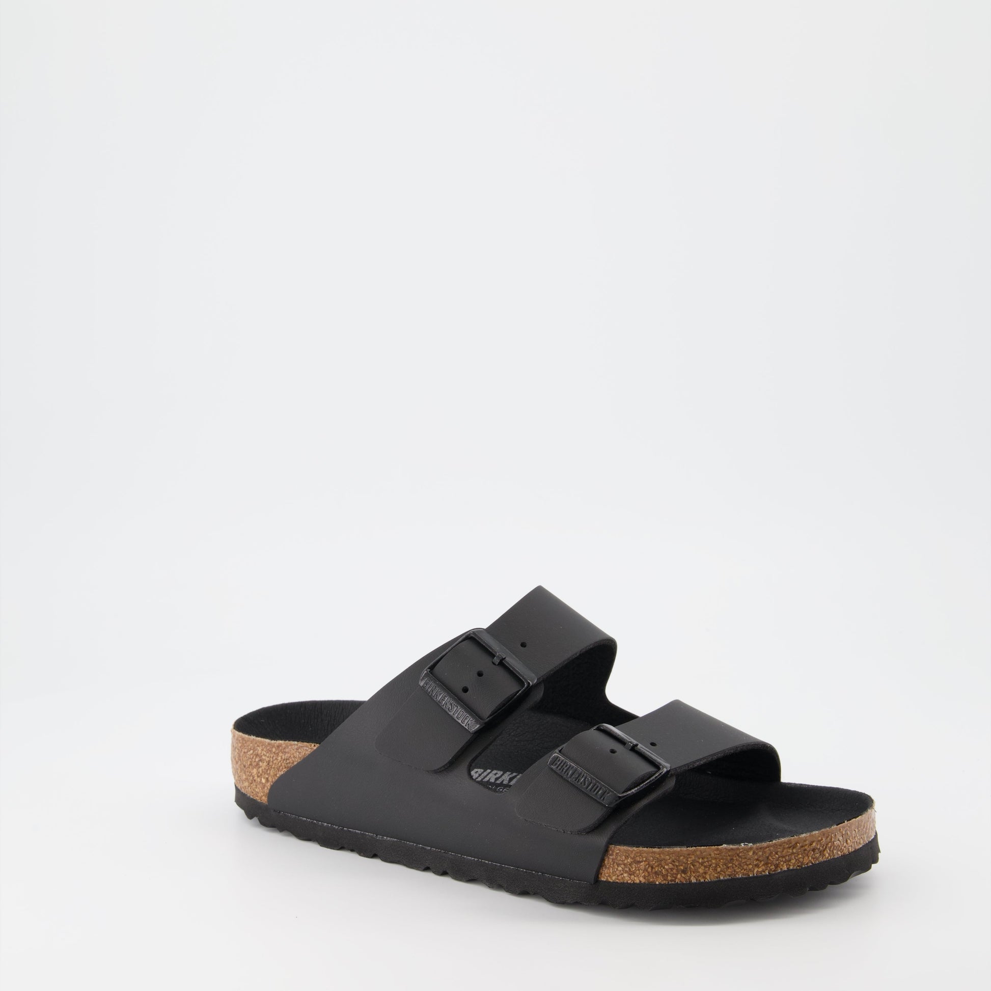 Birkenstock, Arizona slides, black slides, men's luxury footwear, ergonomic slides