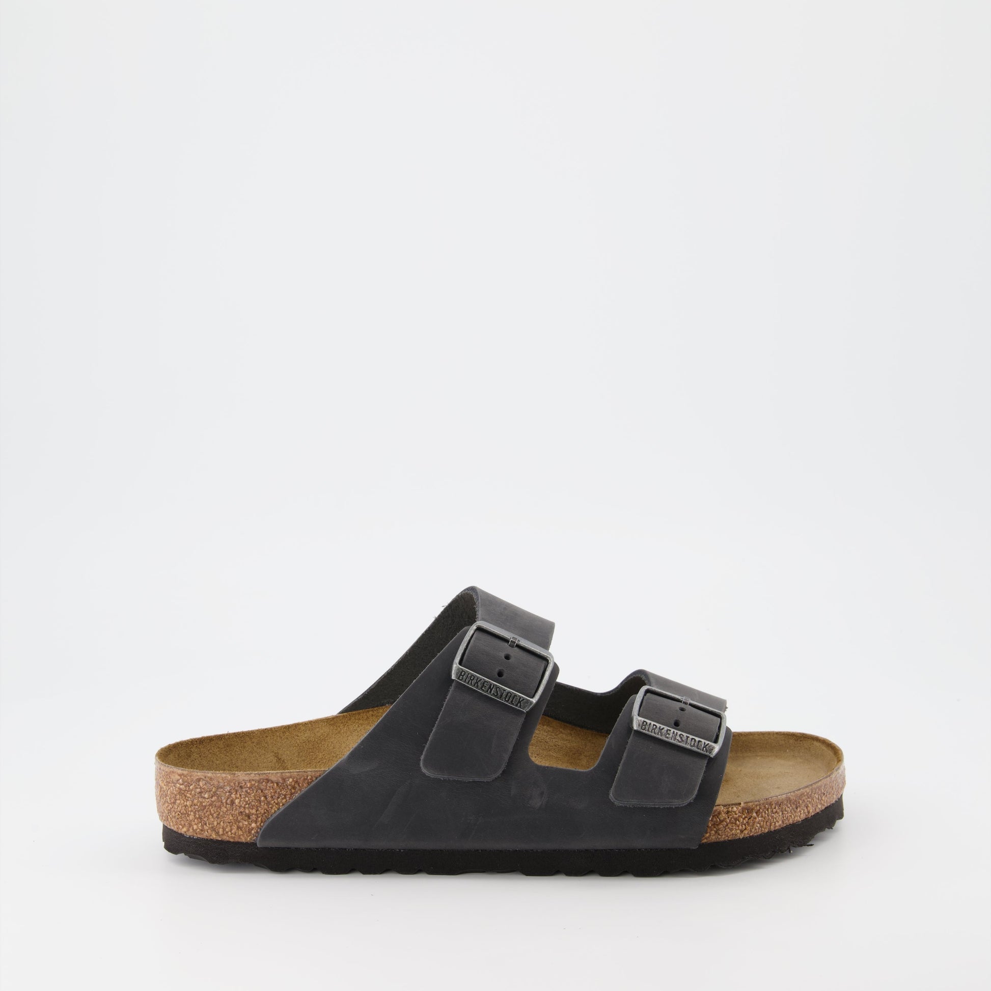 Birkenstock, Arizona Slides, Men's Luxury Footwear, Black Slides, Premium Comfort Shoes