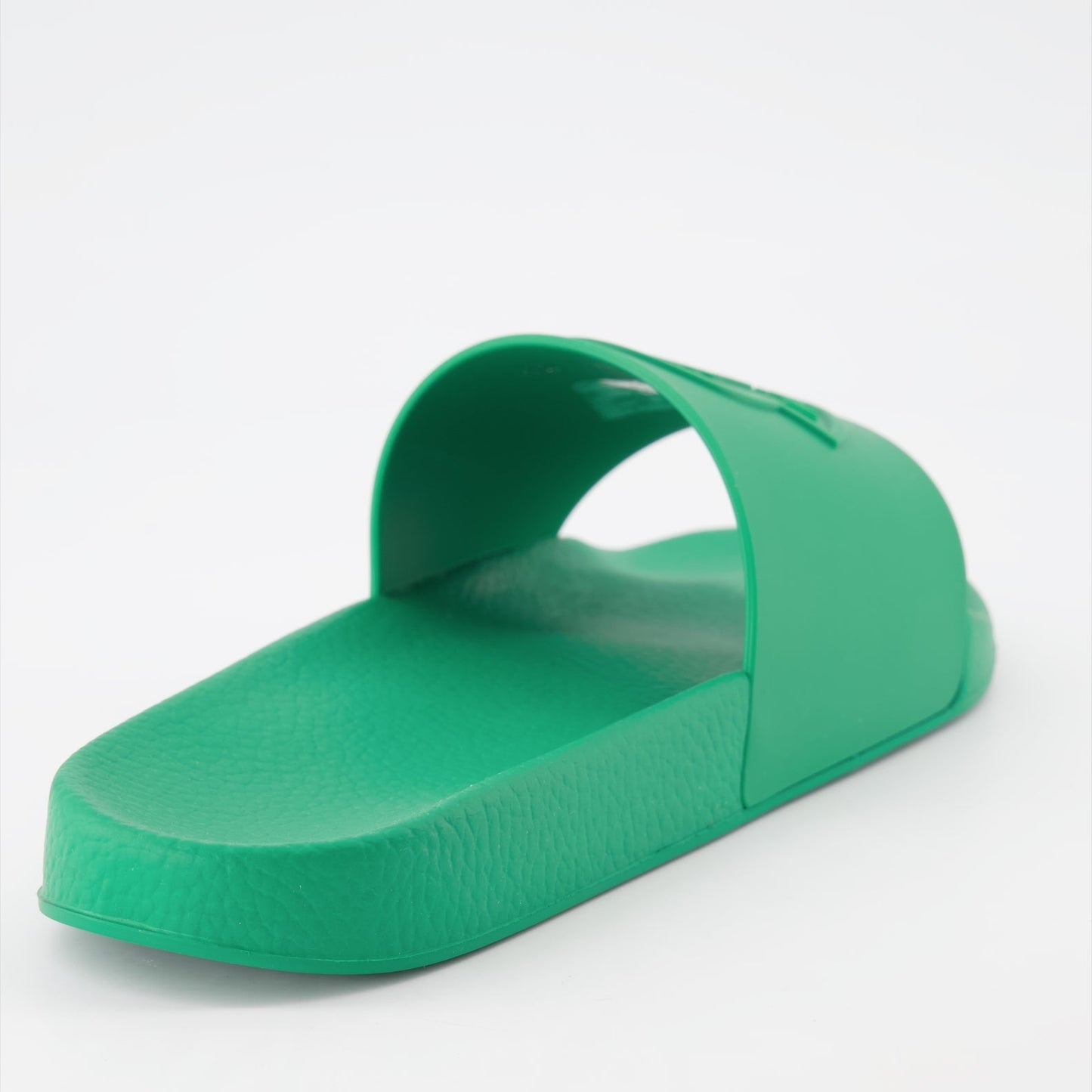 Moncler slides, green slides, men's luxury footwear, Moncler Basile, men's designer slides