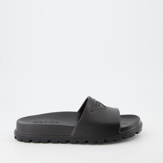 Prada, rubber slides, luxury footwear, men's slides, designer slides