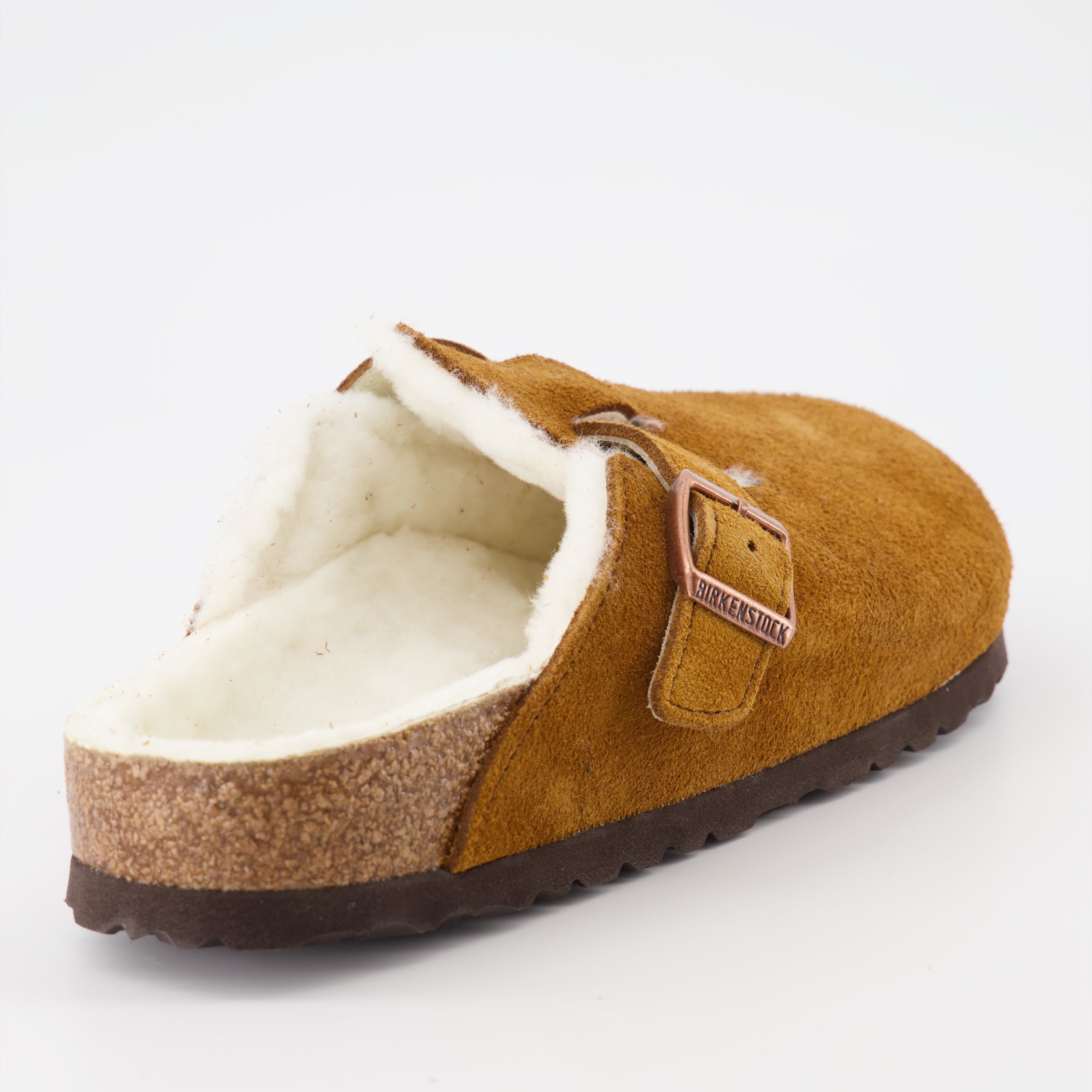 Image des Mules Boston en Fourrure de Mouton de Birkenstock pour Femmes - Saison Automne-Hiver 2023 - Détail Vue 7