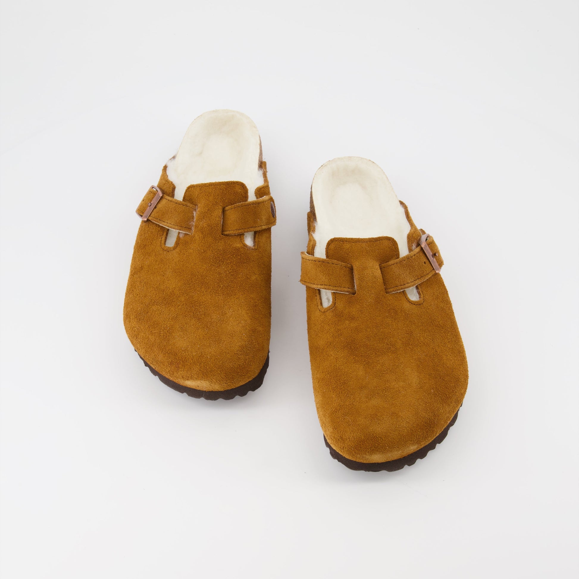 Birkenstock, luxury mules, fur-lined mules, Boston mules, men's designer footwear