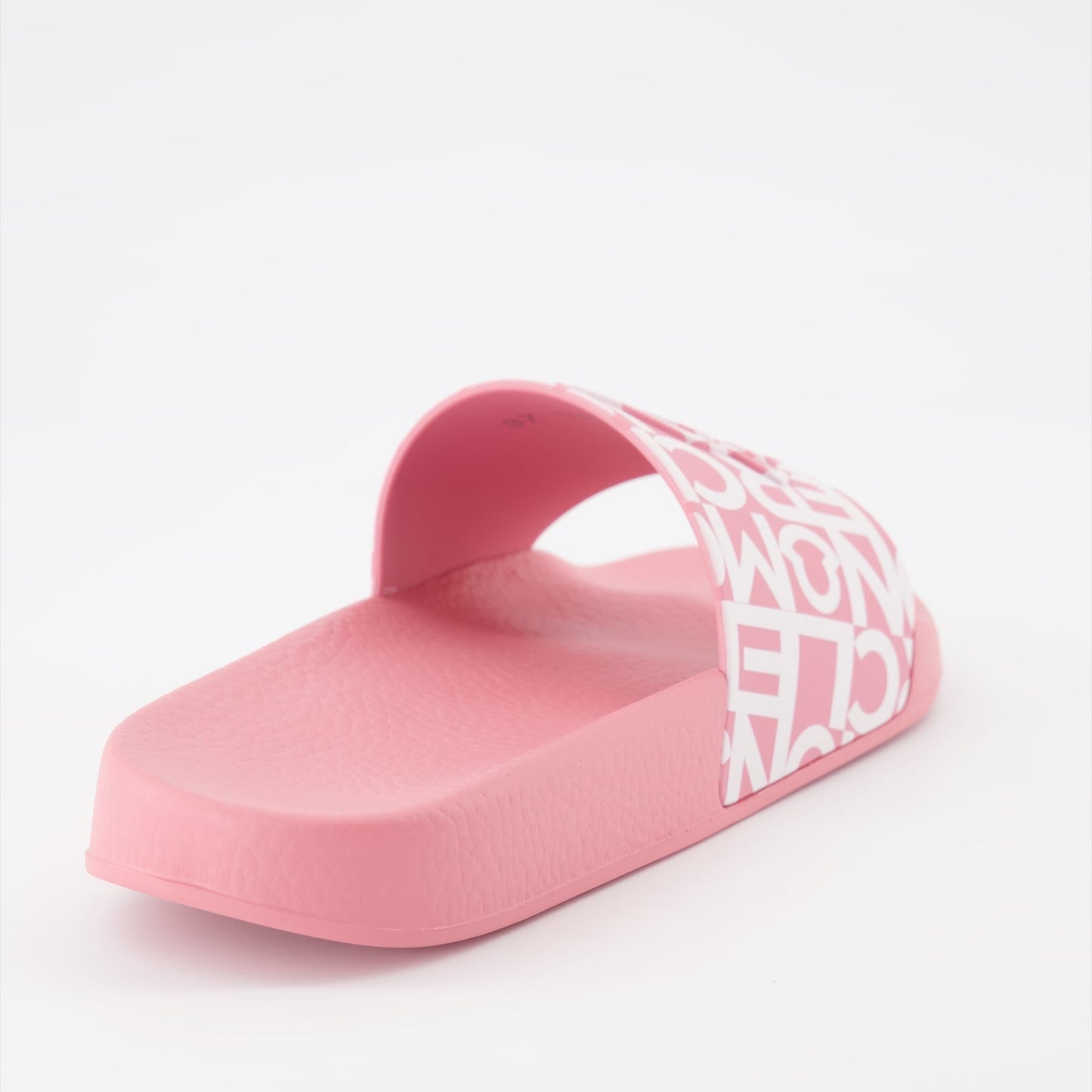 Moncler slides, luxury women's footwear, pink slides, designer slides for women, Moncler Jeanne slides