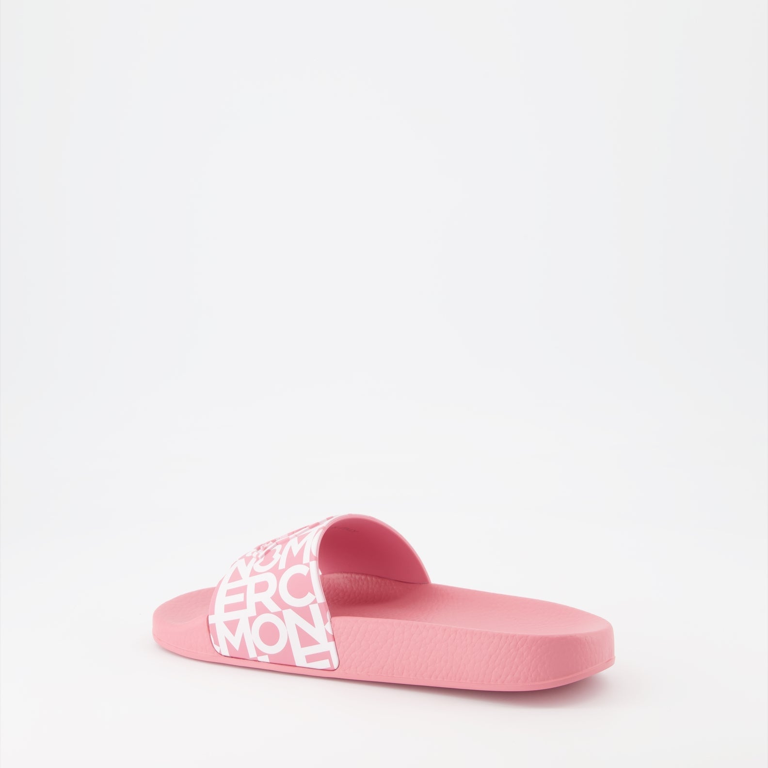 Moncler slides, luxury women's footwear, pink slides, designer slides for women, Moncler Jeanne slides