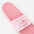 Moncler slides, luxury women's footwear, pink slides, designer slides for women, Moncler Jeanne slides