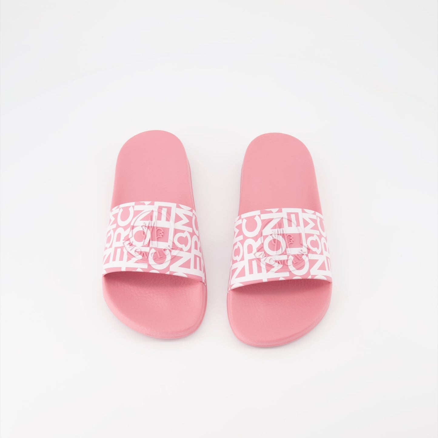 Moncler slides, luxury women's footwear, pink slides, designer slides for women, Moncler Jeanne slides