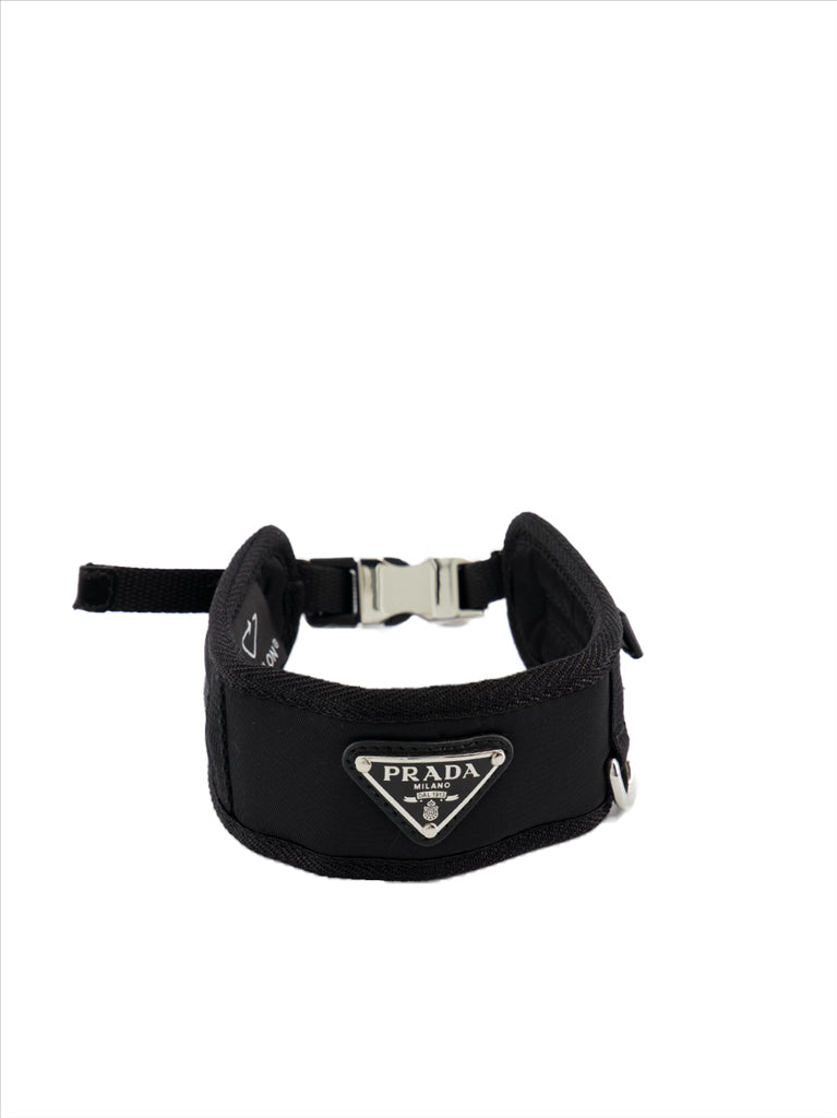 pet collar, Prada, luxury pet accessory, noir pet collar, stylish pet fashion