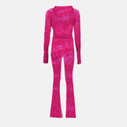 Versace jumpsuit, Medusa 95, velvet jumpsuit, luxury women's fashion, high-end clothing