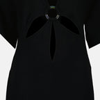 Imagen del mono negro con cortes de Stella McCartney para mujeres - Temporada Primavera-Verano 2023 - Vista de detalle del producto 2