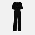 Imagen del mono negro con cortes de Stella McCartney para mujeres - Temporada Primavera-Verano 2023 - Vista frontal