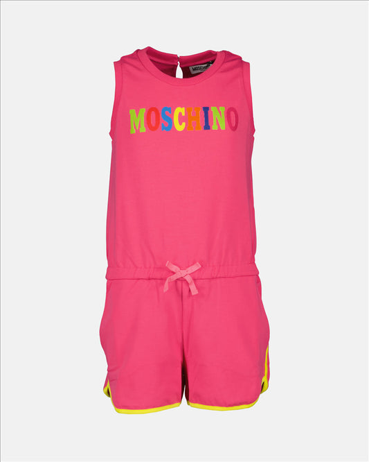 Moschino, children's jumpsuit, luxury children's wear, children's fashion, Moschino logo