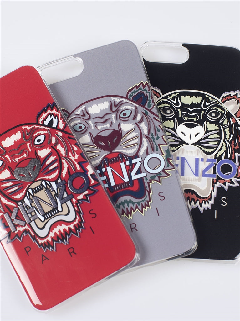 Kenzo iPhone Case, Tiger Case, Luxury iPhone Protection, Kenzo iPhone Accessory, Grey iPhone Case