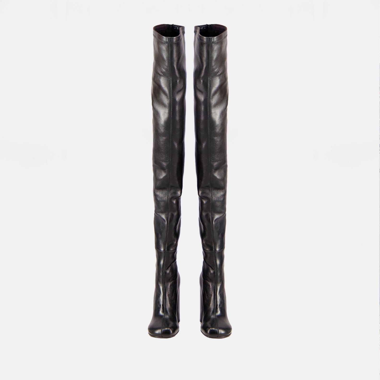 nappa leather boots, over-the-knee boots, women's luxury footwear, high-end leather boots, designer boots