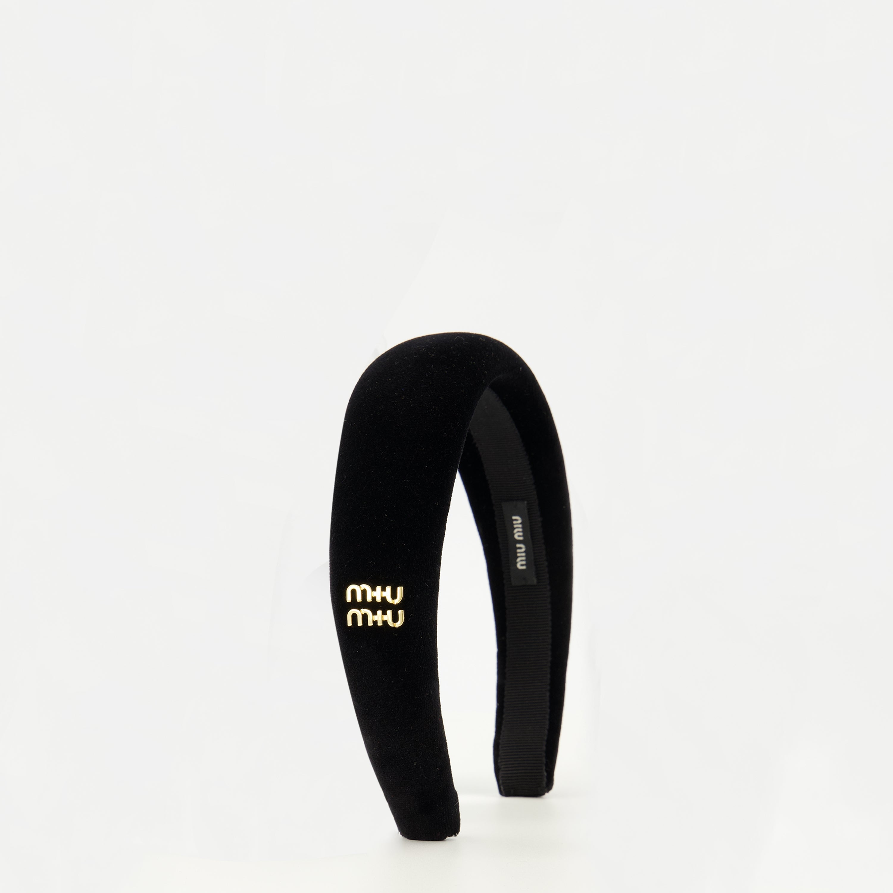 Miu Miu headband, black velvet accessories, crystal embellished headband, stylish hair accessories, Spring-Summer collection 2026