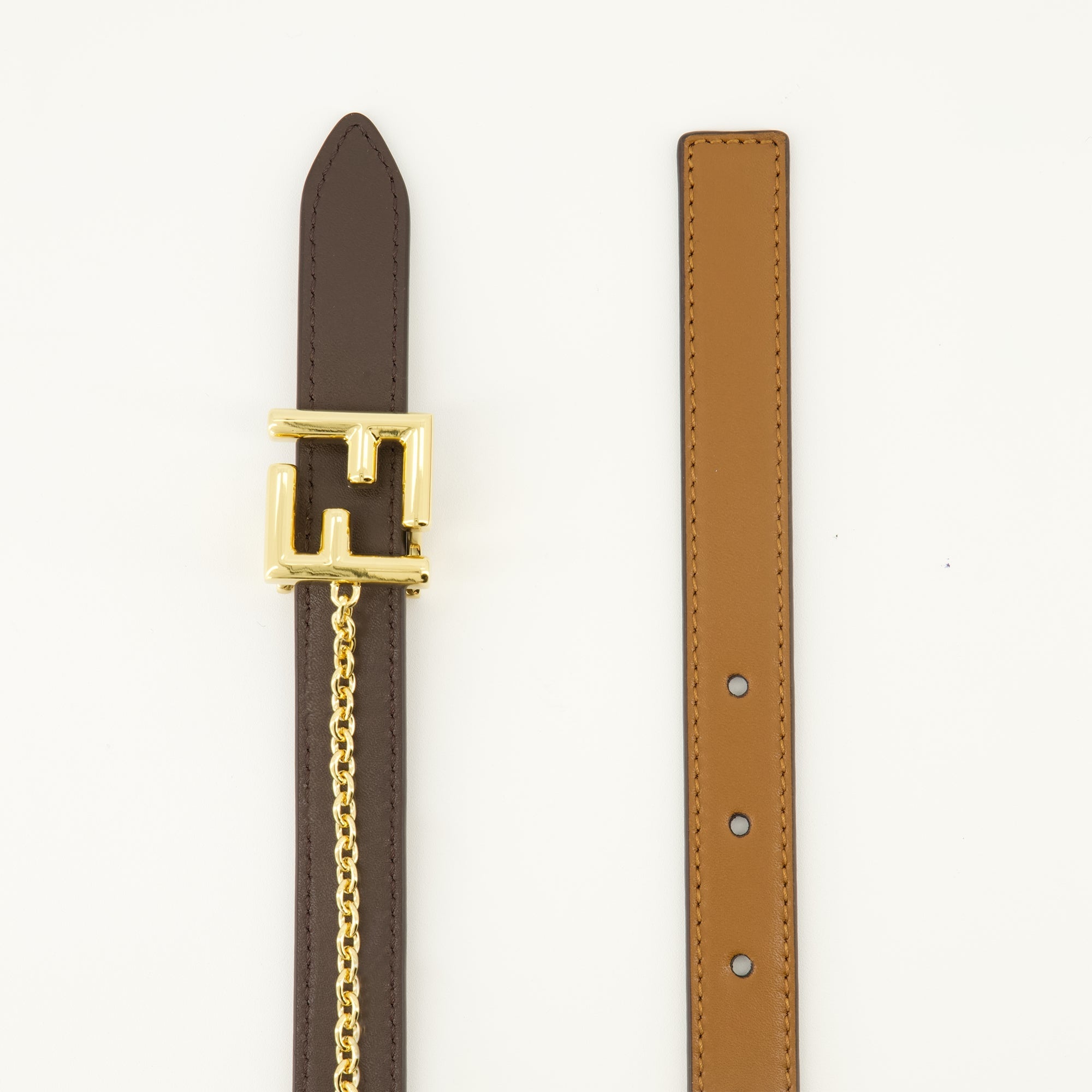 Reversible Brown Belt - Fendi - Women | WE IN STYLE