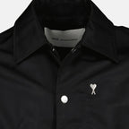 Imagen de Chaqueta de Nylon Negra de Ami PARIS para Unisex - Temporada Primavera-Verano 2026 - Vista Detalle Producto 2